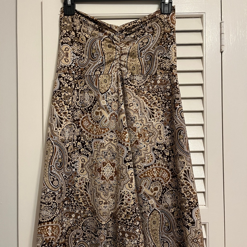 Paisley Print A-Line Skirt